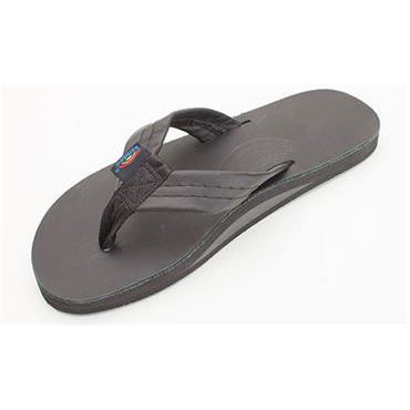 Rainbow Men s Sandal Classic Leather Black Single Layer 301ALTS0 TTBK SURF WORLD SURF SHOP