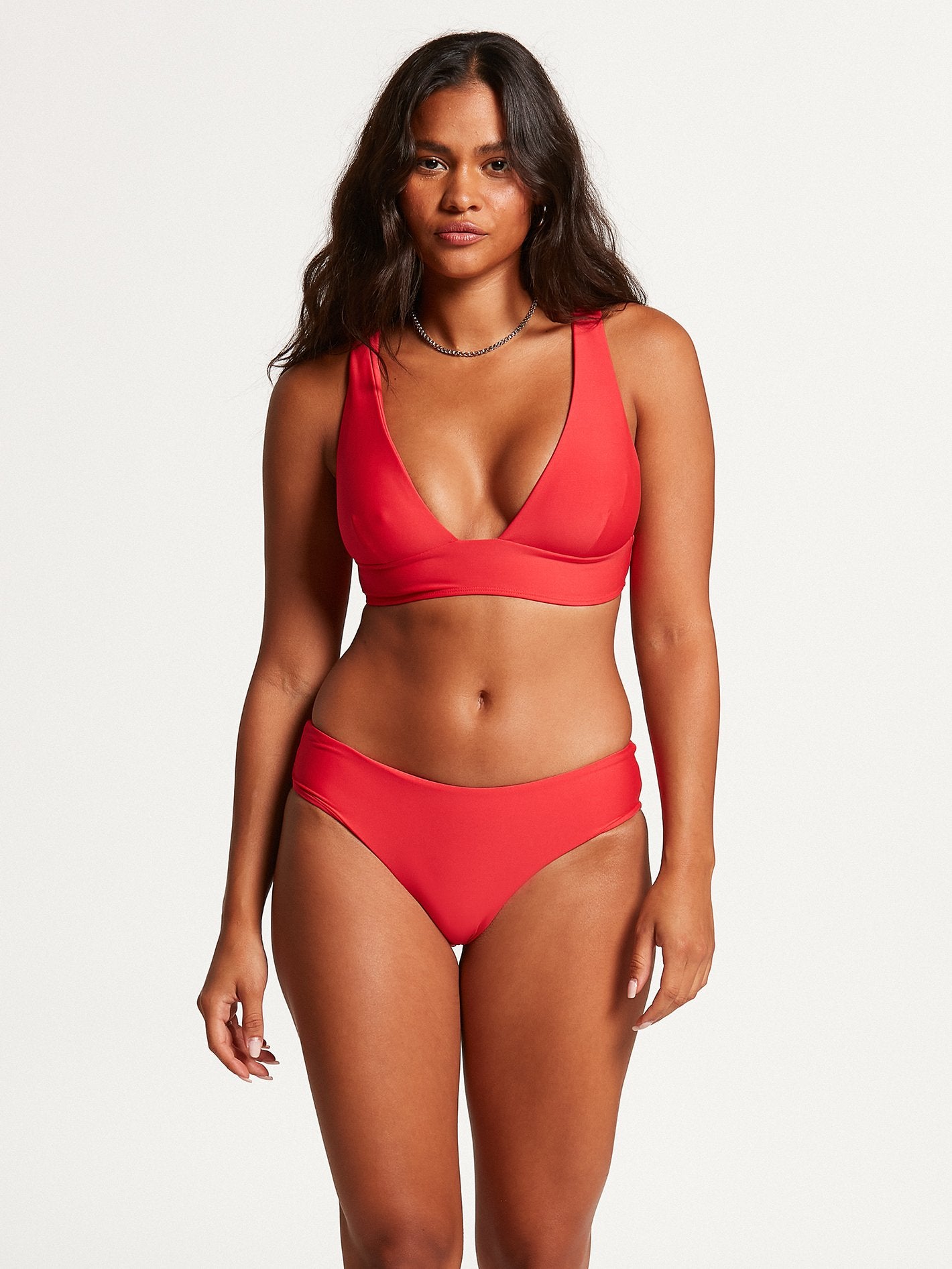 Fantasie Versailles Deep Gathered Control Swim Bottom in Red FINAL SALE  NORMALLY $56.99 - Busted Bra Shop