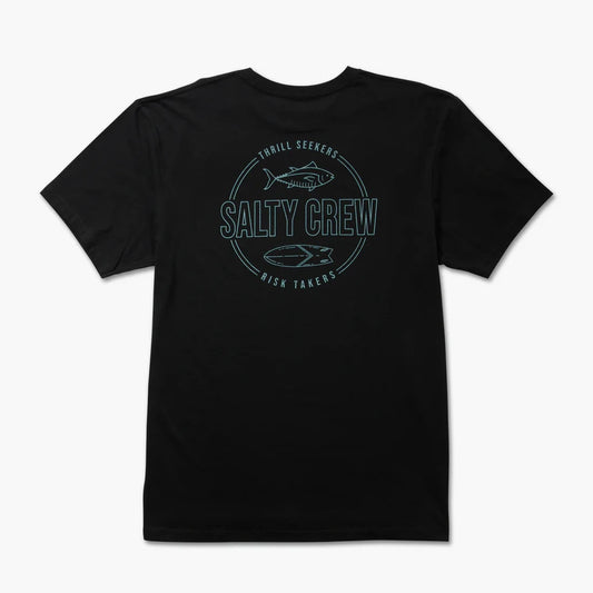 Salty Crew Outlined Men's S/S Premium Tee- Black Mens T Shirt