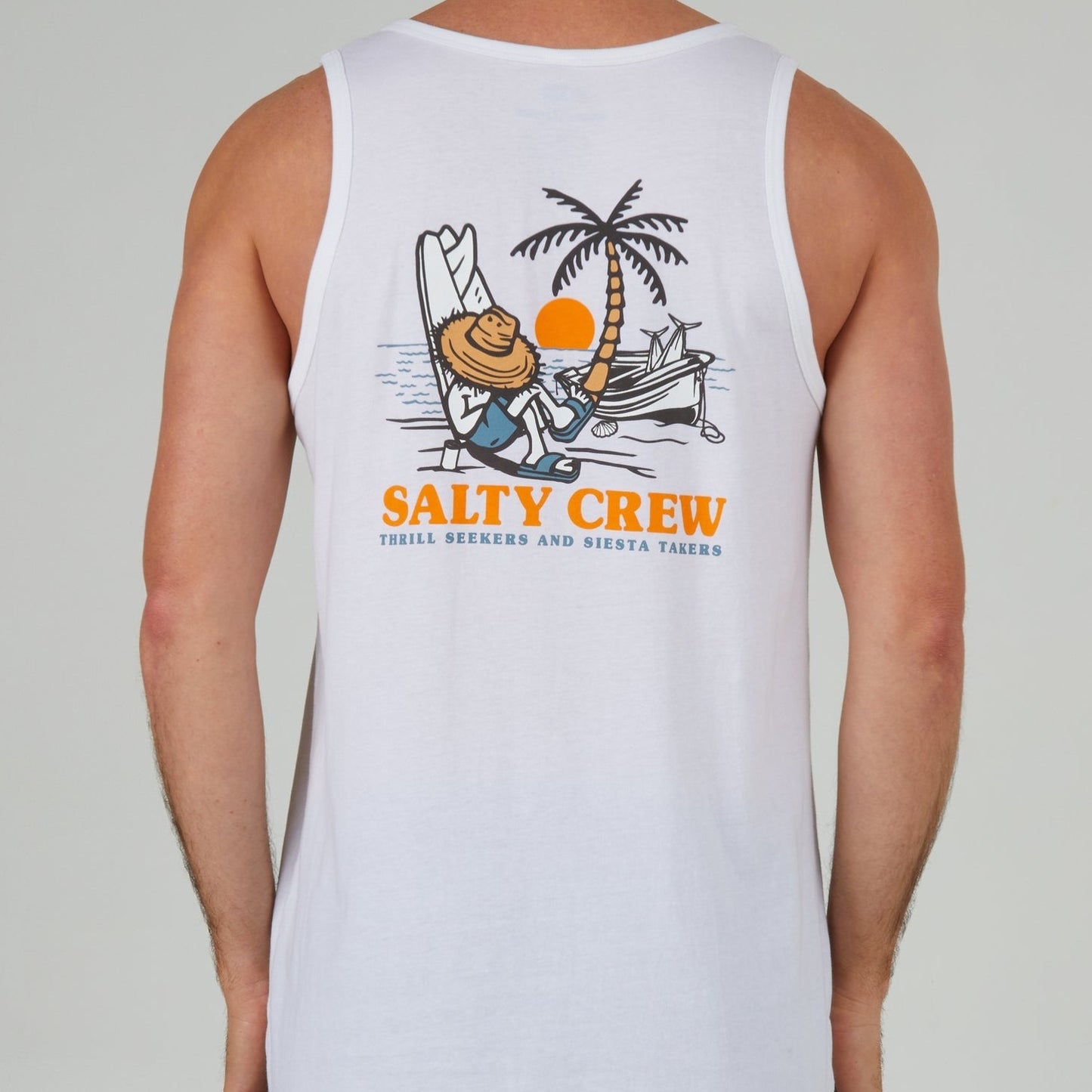 Salty Crew Siesta Tank Top - White Mens T Shirt