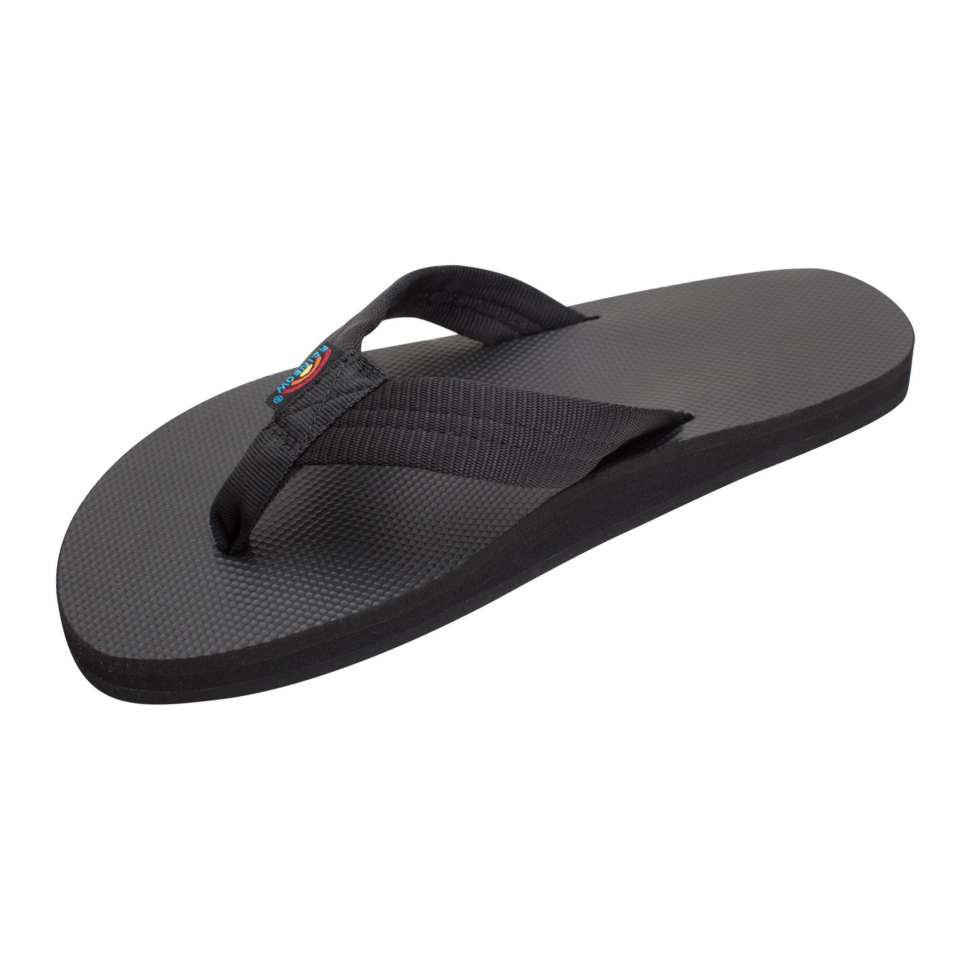 Rainbow Classic Rubber Single Layer Men's Sandals - Black Mens Footwear