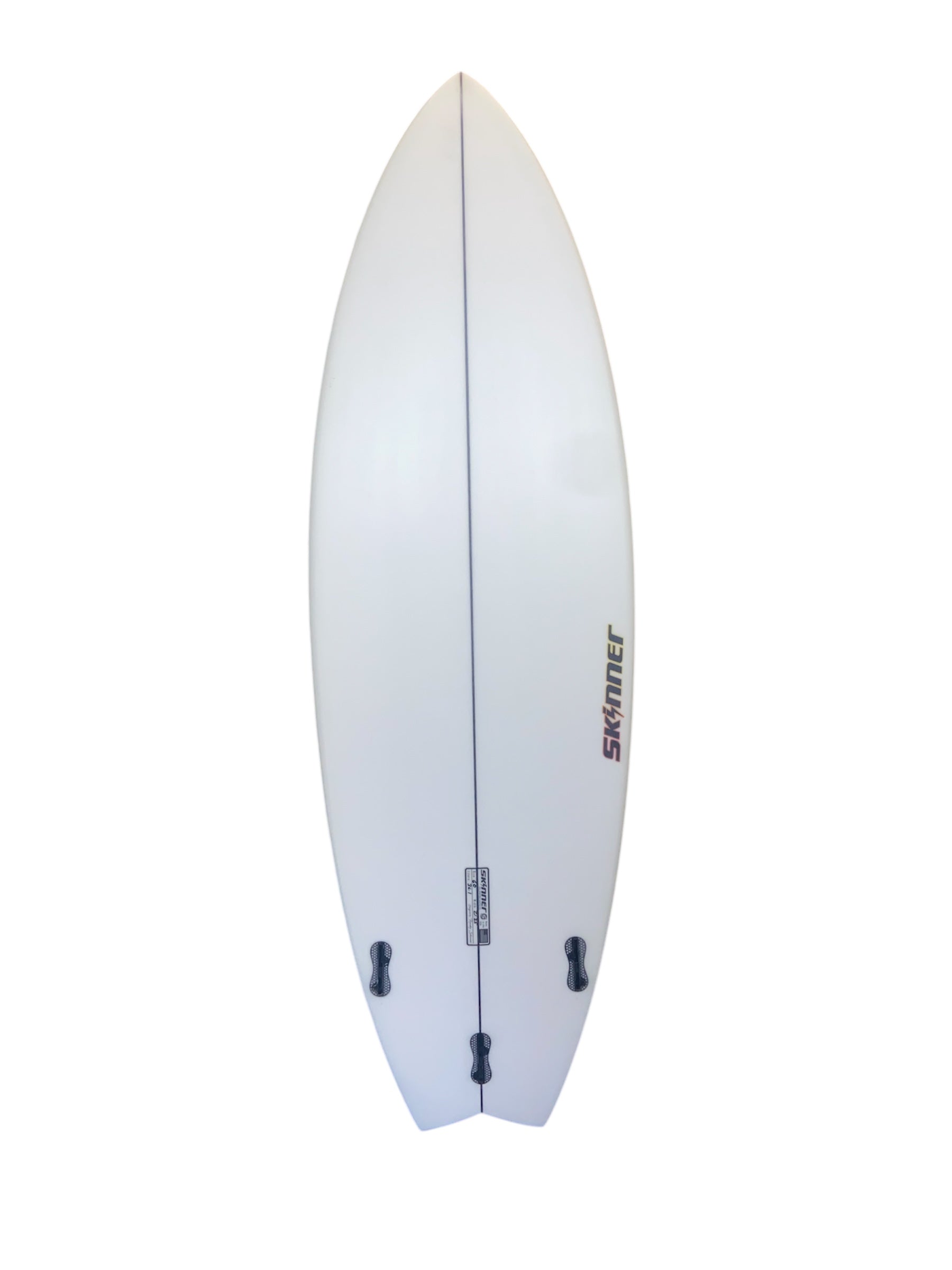 Skinner Surfboards Tom Kat Fish 6'0" x 21.25 x 36.1L Epoxy 3 FCS Boxes Surfboard