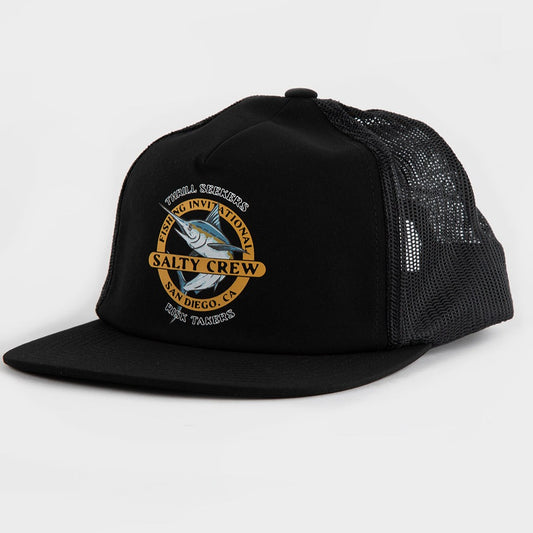 Salty Crew Interclub Bill Trucker Hat - Black Mens Hat