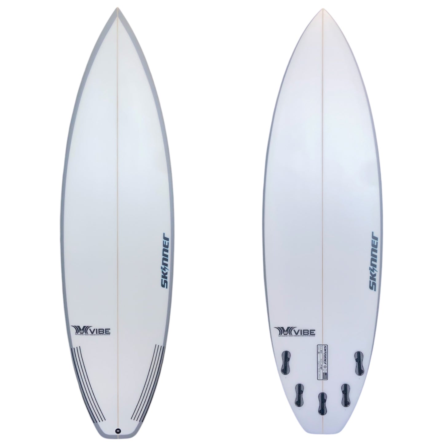 Skinner 5'11" x 19.85 Vibe Epoxy Shortboard 5 Fin FCS II 31L Surfboard