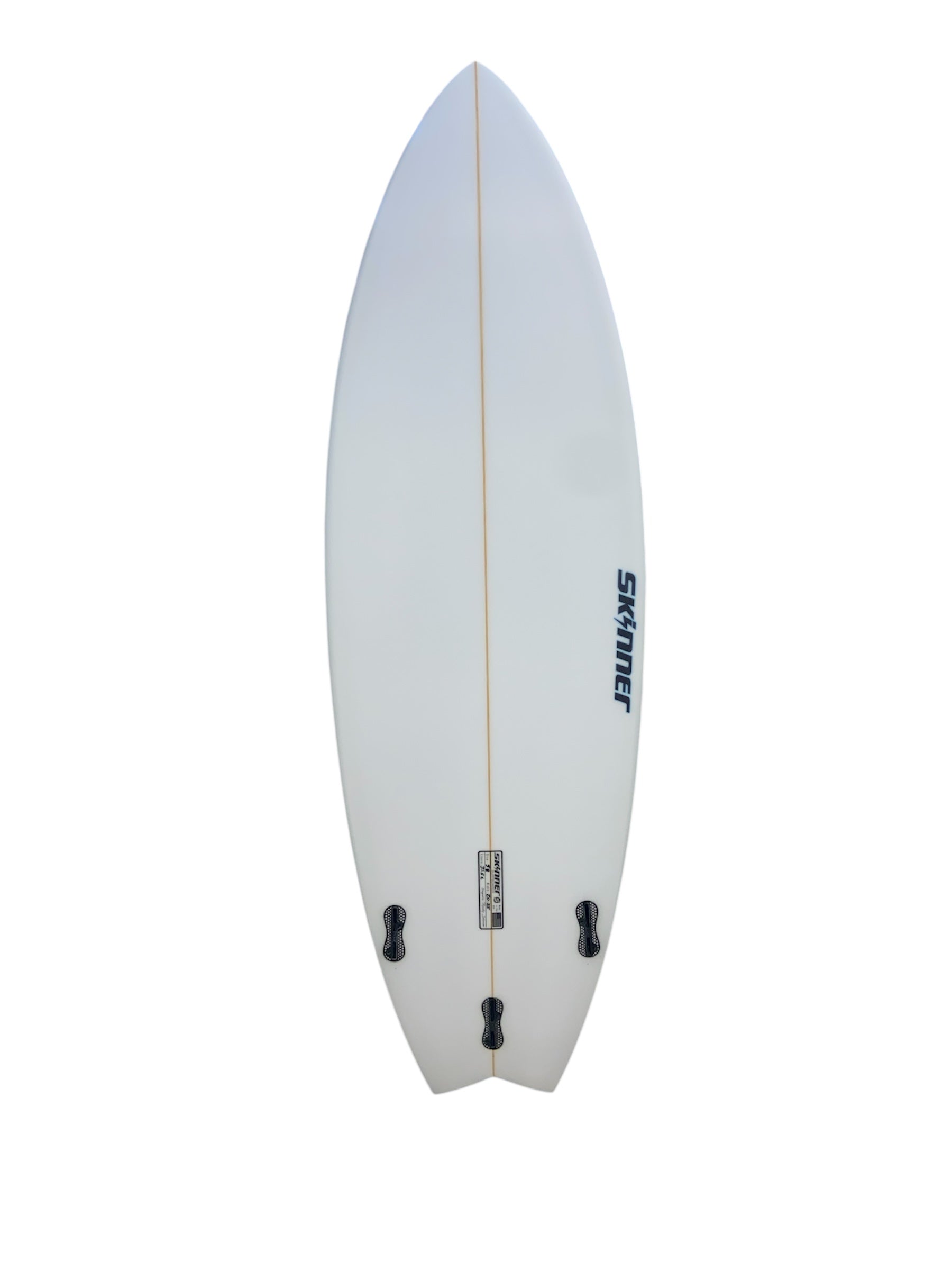 Skinner Surfboards Tom Kat Fish 5'8" x 20.25 x 31.5L Poly 3 FCS Plugs Surfboard