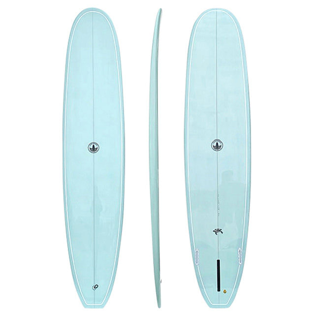 Surfboard Trading Company 8′ The Baby Log Mini Longboard – Blue Floral Surfboard 8'0 Coastal Blue