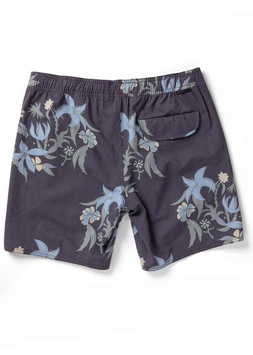 Vissla Eco-lastic 16.5" Hibiscus Haze BoardShorts- Graphite Mens Boardshorts