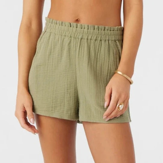 Oneill Double Gauze Carla Shorts - Canton Green Womens Short