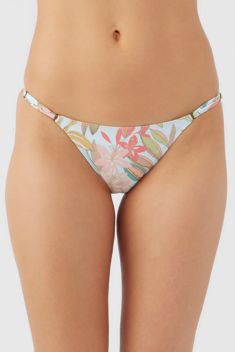 Oneill Dalia Floral Caicos Skimpy Bottom- Skylight womens swimwear