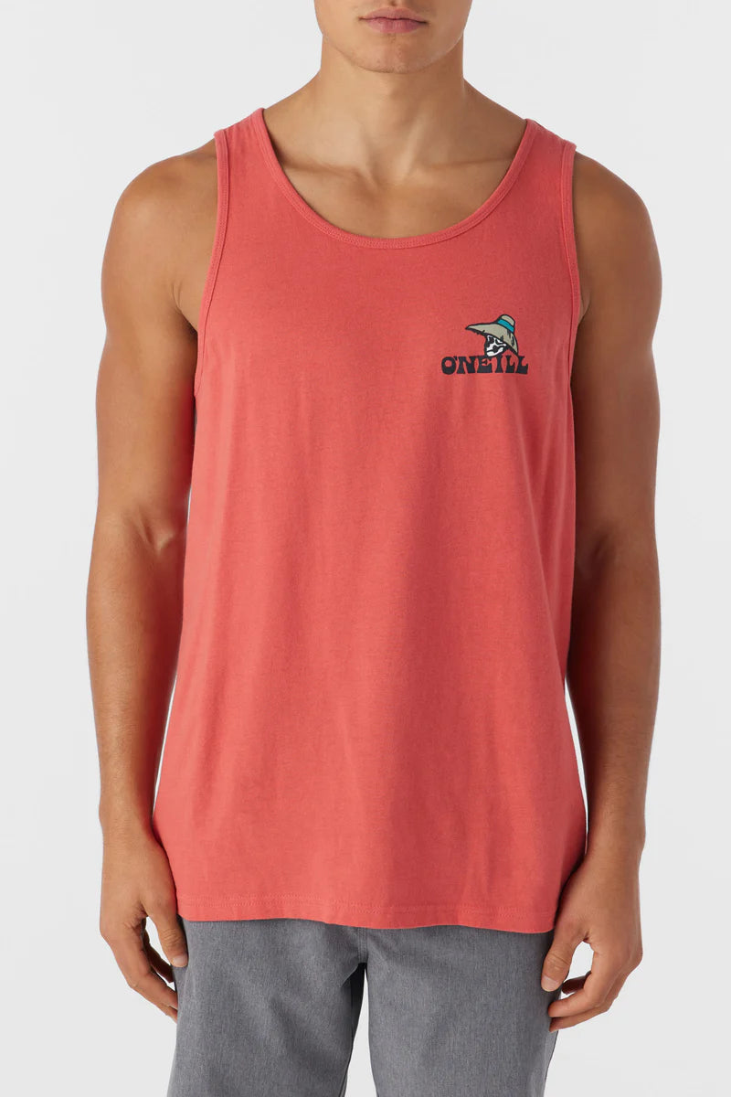 Oneill Chill Bones Tank Top - Hot Red Mens Tank