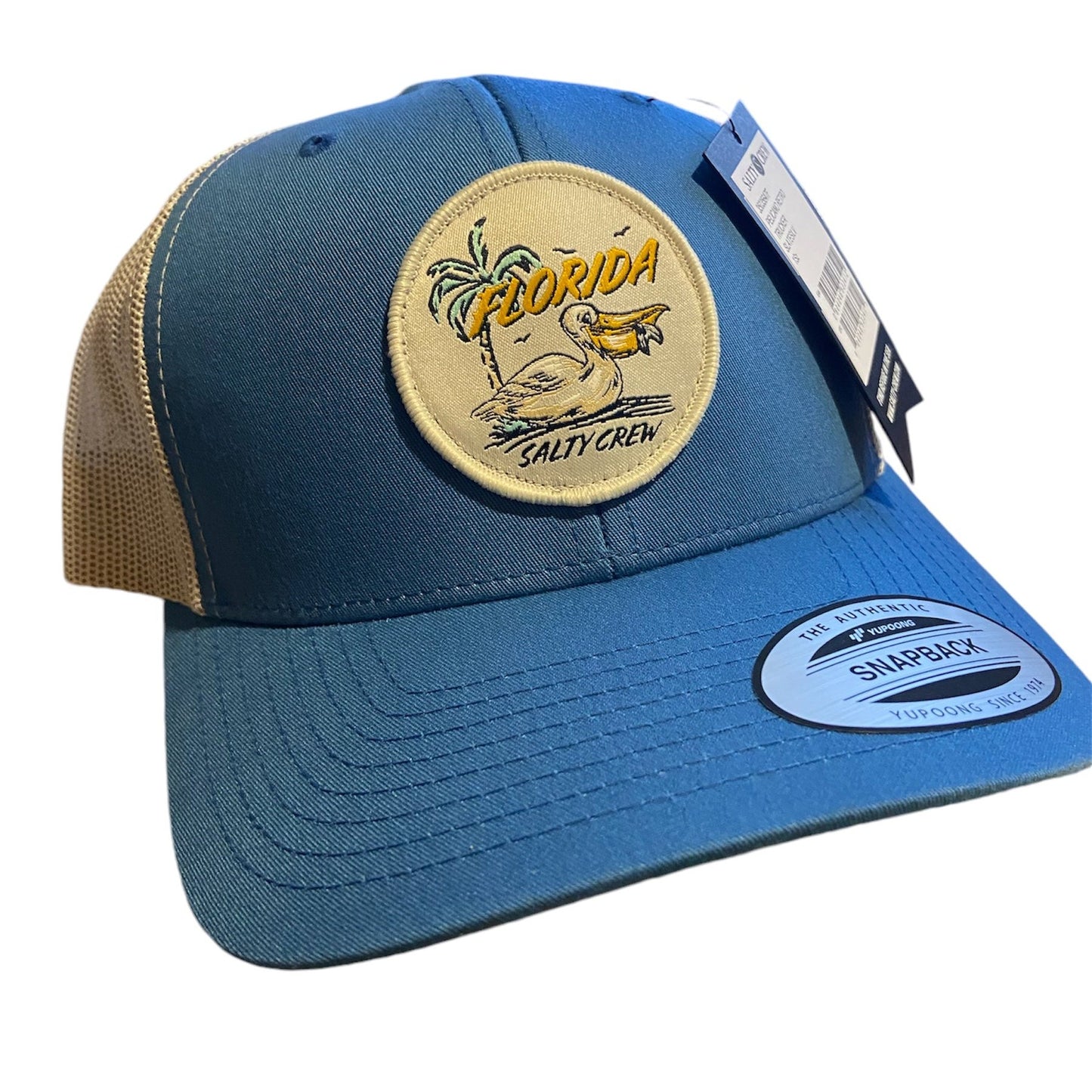 Salty Crew Pelicano Florida Retro Trucker Hat - Slate Silver Hats