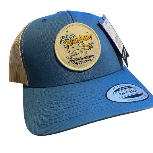 Salty Crew Pelicano Florida Retro Trucker Hat - Slate Silver Hats