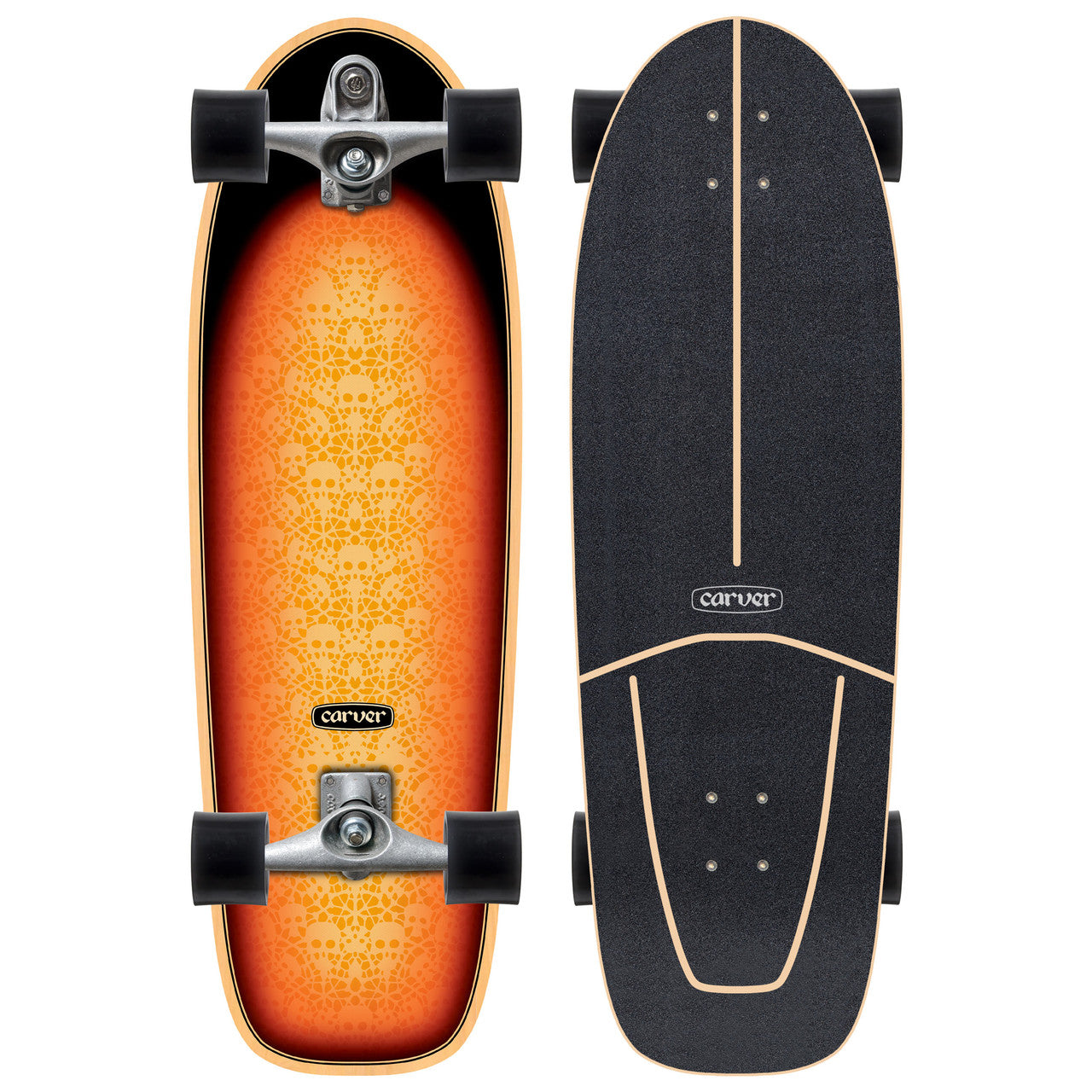 Carver Sunburst C7 Raw Trucks Complete 31.2" Skateboard Longboard Skateboard