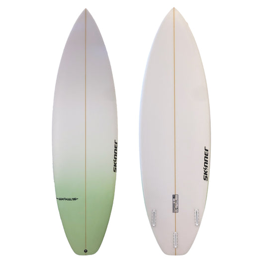 Skinner The Animal HP 5'9 x 19.3" x 31.3L Liters 3 Futures fins Poly Surfboard