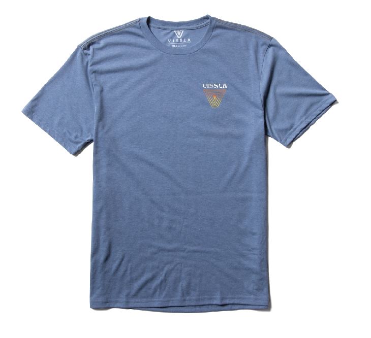 Vissla Brotherhood COMP LITE ECO PERFORMANCE TEE - Heather Blue Mens T Shirt