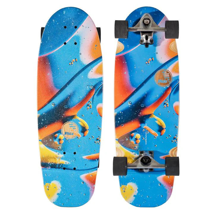 SLIDE SURFSKATE Sea Psychedelic COMPLETE SKATEBOARD Longboard Skateboard