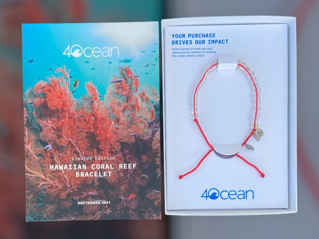 4Ocean Limited Box Set Hawaiian Coral Reef Beaded Bracelet - Red Jewelry