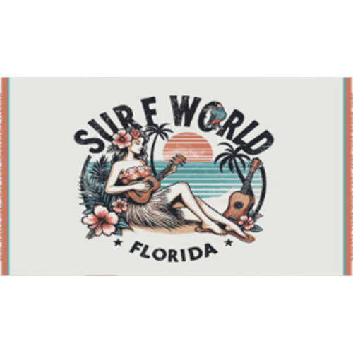 Surf World Microfiber Beach Towel Island Girl Towel