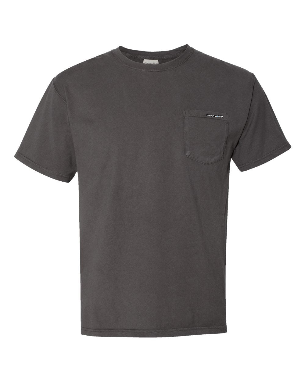 Surf World Pocket Label Tee Shirt - Saltwater - Cypress - Grey Mens T Shirt Grey