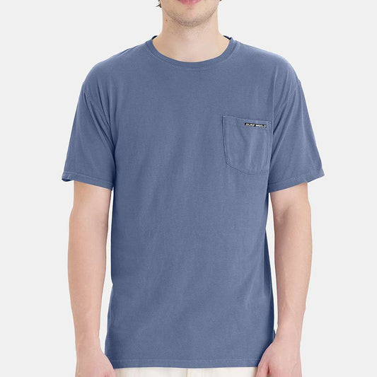 Surf World Pocket Label Tee Shirt - Saltwater - Cypress - Grey Mens T Shirt