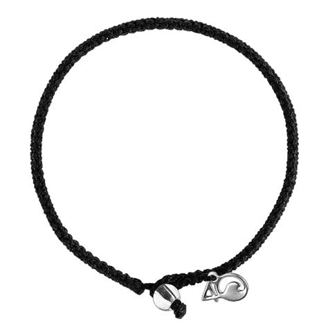 4Ocean braided bracelet Shark Edition - Black Jewelry