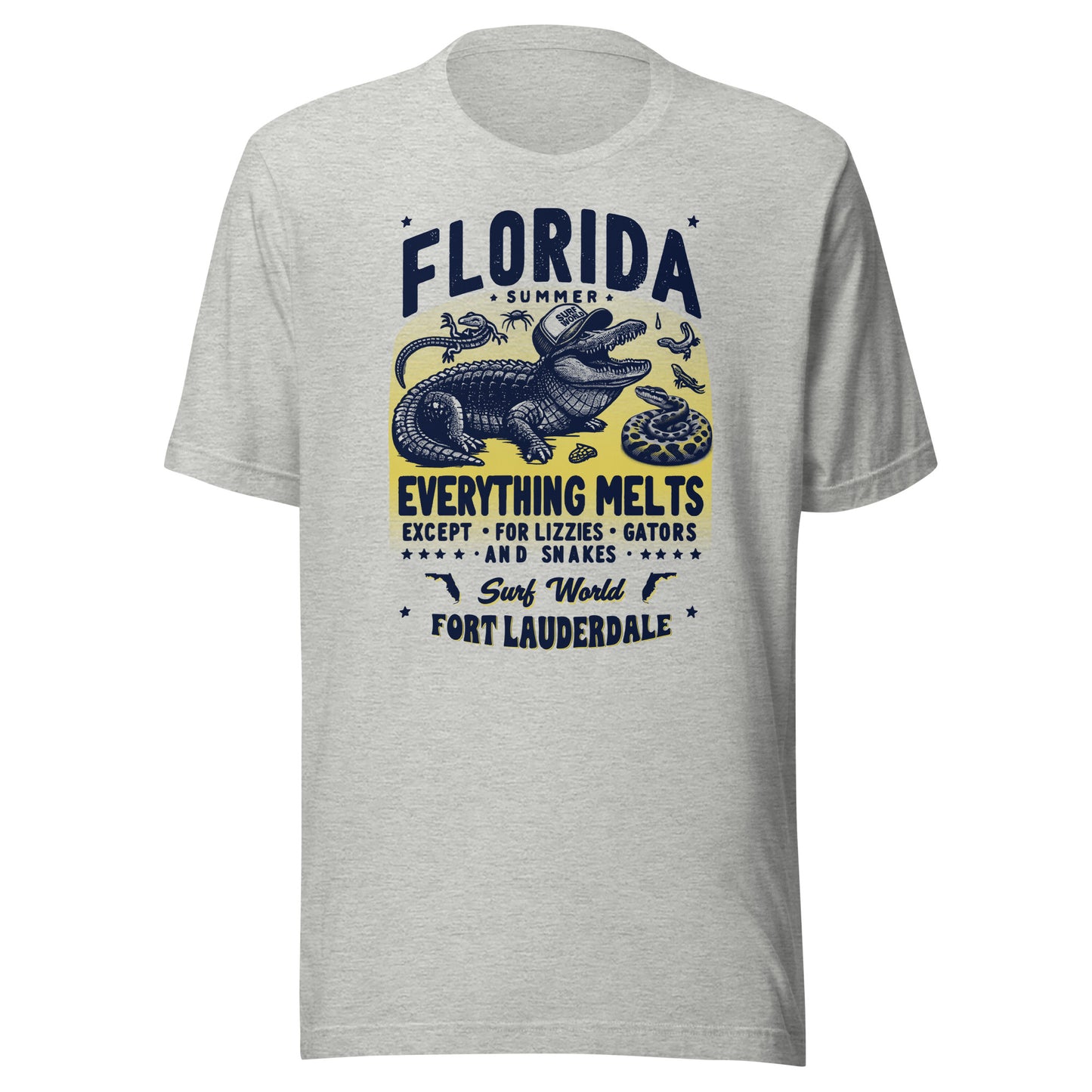 Surf World Summer Everything Melts Tee Mens T Shirt Silver