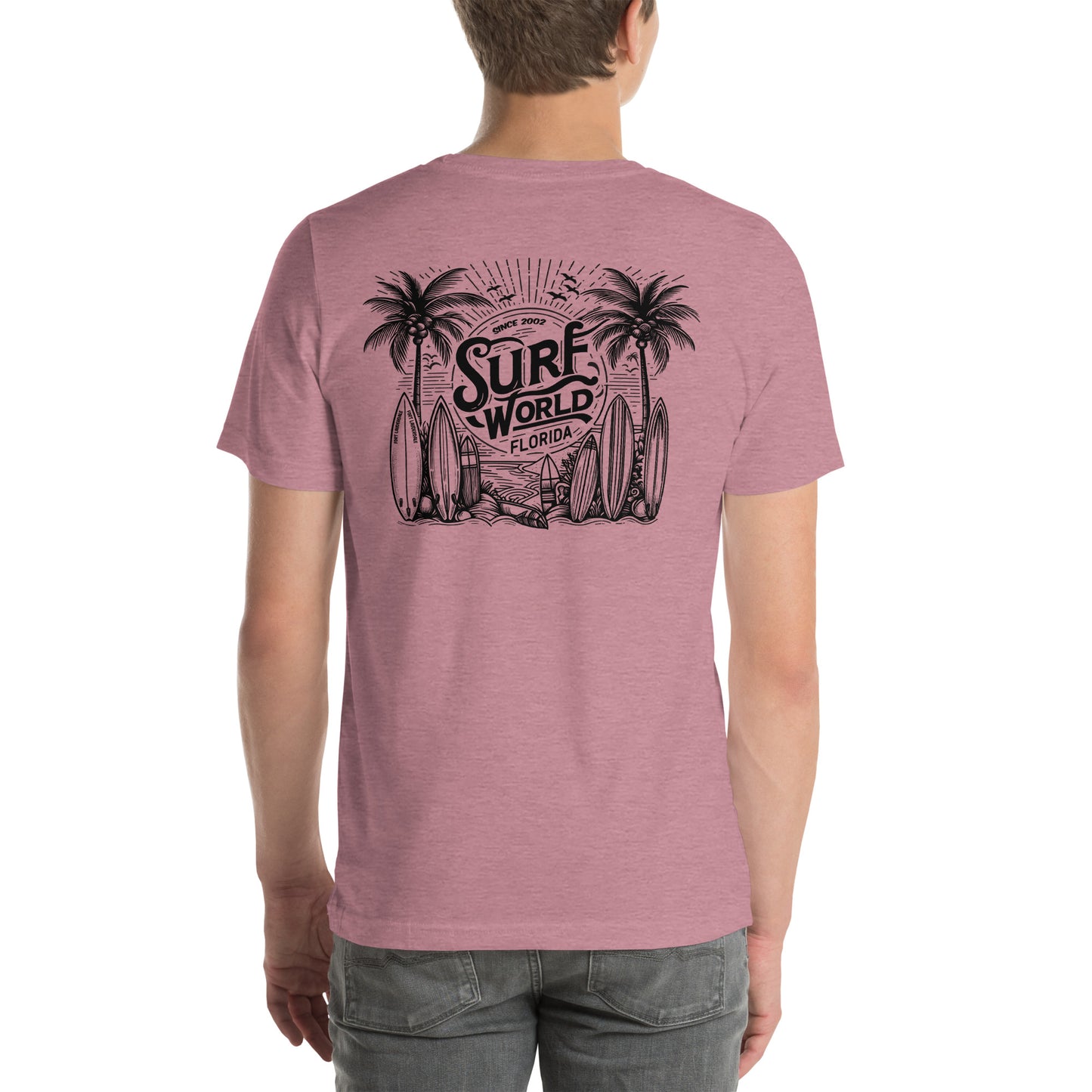 Surf World Sunny Rays Premium Tee Shirt Mens T Shirt Heather Orchid