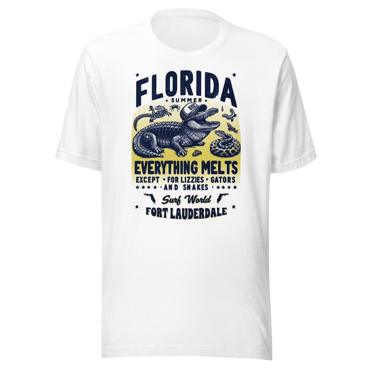 Surf World Summer Everything Melts Tee Mens T Shirt White