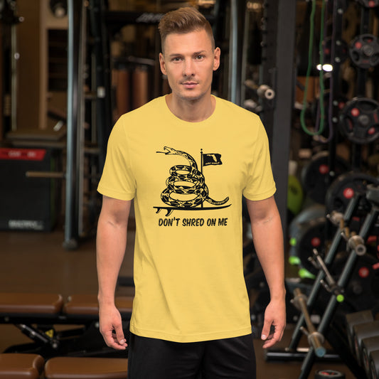Surf World's Don't Shred On Me Gaston Unisex t-shirt Mens T Shirt Yellow