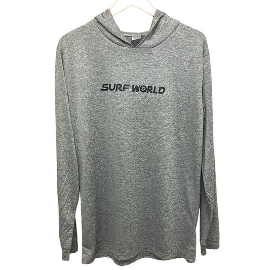 Surf World Hooded Sun Shirt - UPF 50 - Heather Grey Rashguard Sun Protection