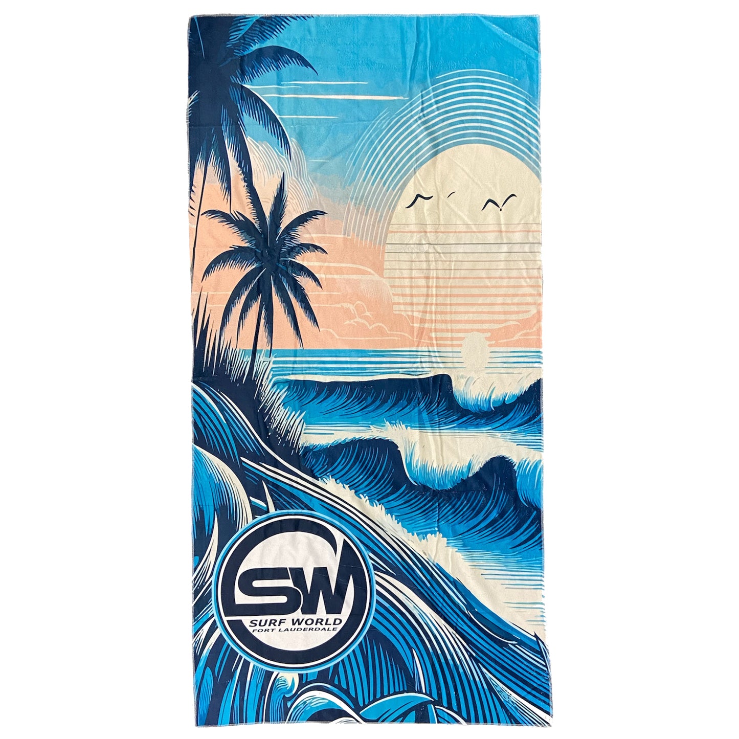 Surf World Microfiber Beach Towel Towel Surf World Waves