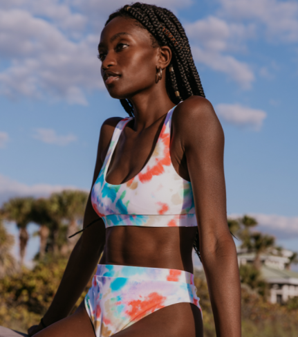 H2Oh Tie Dye Barbados Banded Bottom