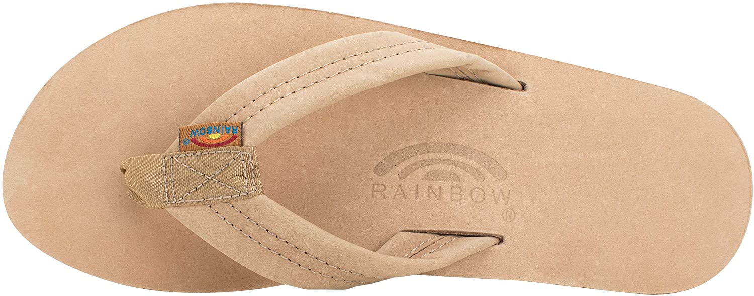 Rainbow sandals men's hot sale double layer premier leather