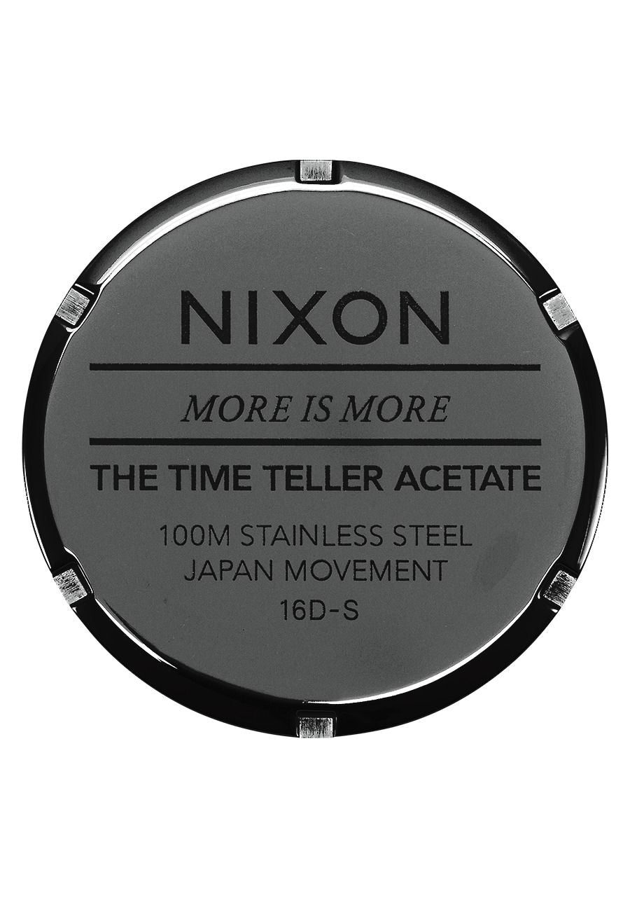 Nixon Time Teller Acetate 40mm Black Silver Multi – SURF WORLD