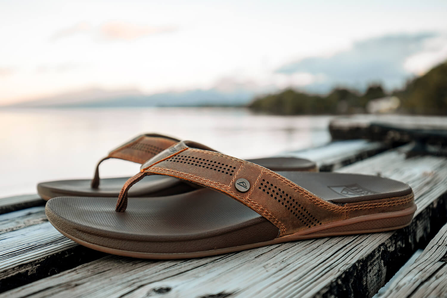 Reef Mens Cushion Bounce Lux Sandal toffee brown SURF WORLD