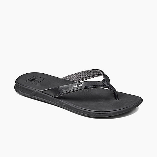 Black reef hot sale sandals womens