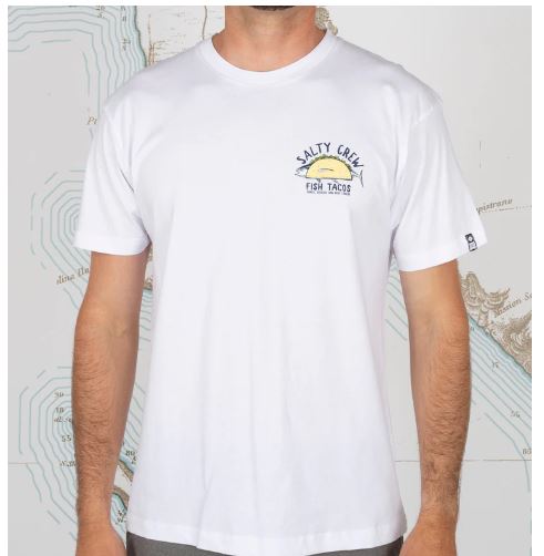 Salty Crew Baja Fresh Fish Tacos SS T Shirt - White