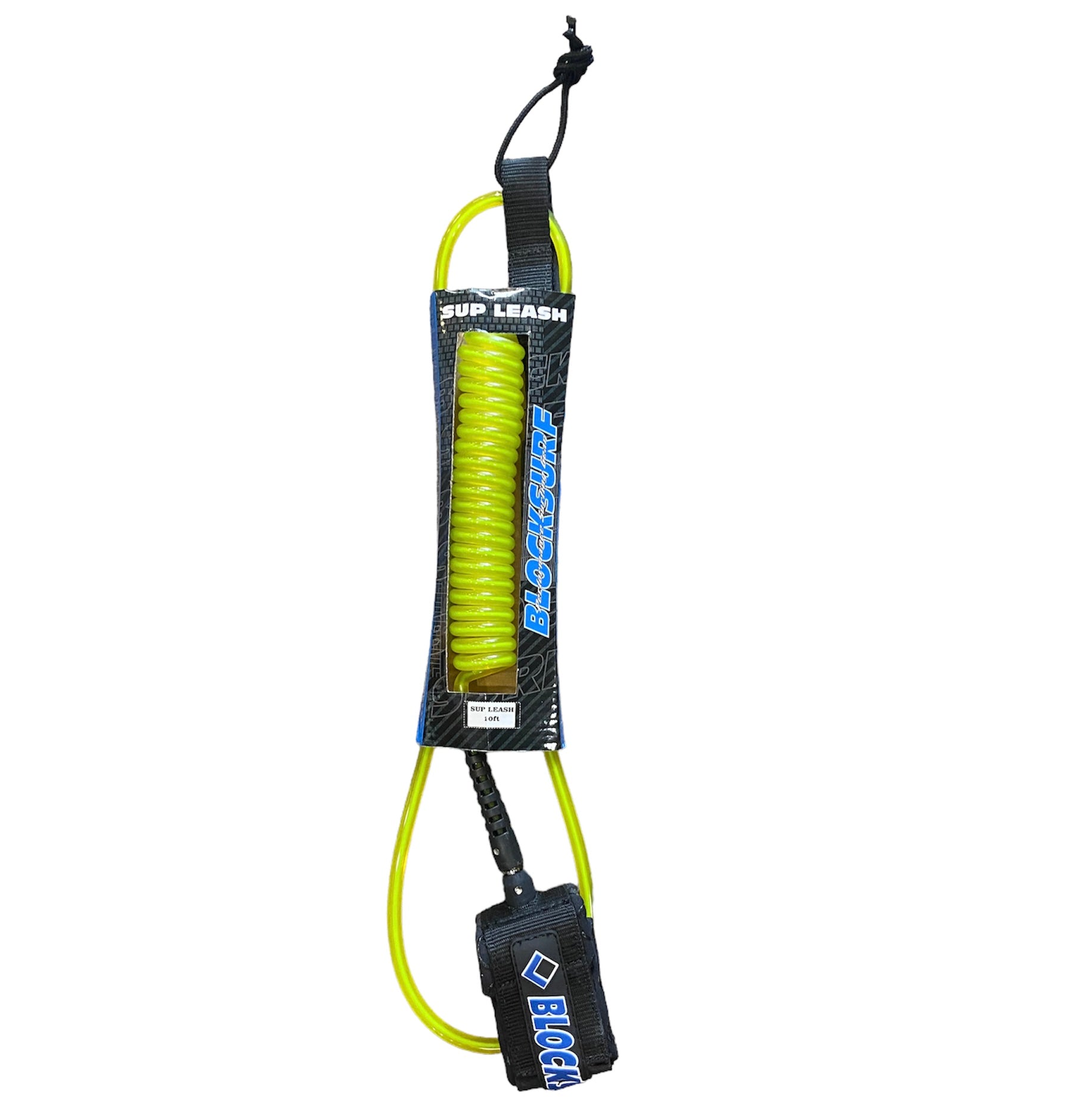 Block Surf Coiled 10ft Sup Leash - Blue Leash