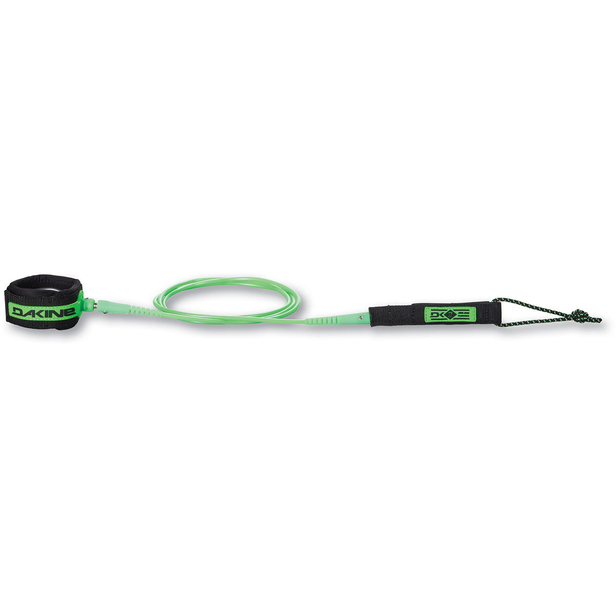 Dakine John John Florence Pro Comp 5' x 3/16" Surfboard Leash Surf Leash 5' x 3 16" BLACK GREEN