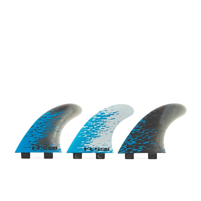 FCS PC-5 Medium Tri Fins - Blue Smoke