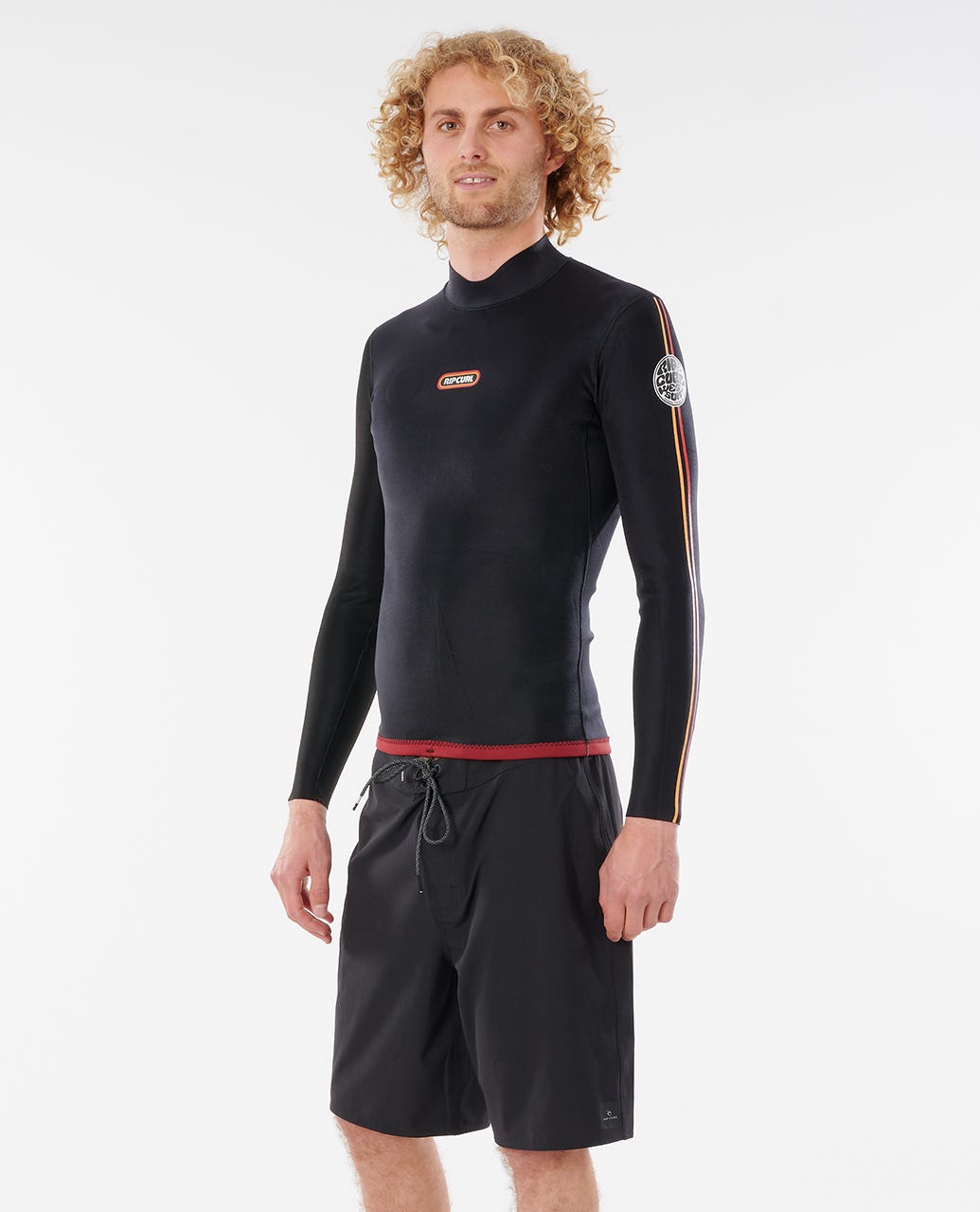 Rip Curl Dawn Patrol Reversable 1.5mm LS Wetsuit Top - Maroon